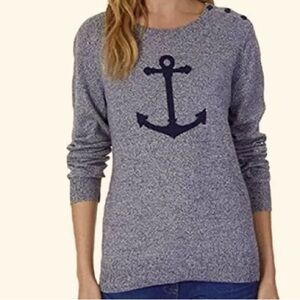 Nautica Anchor Intarsia Sweater Size XL